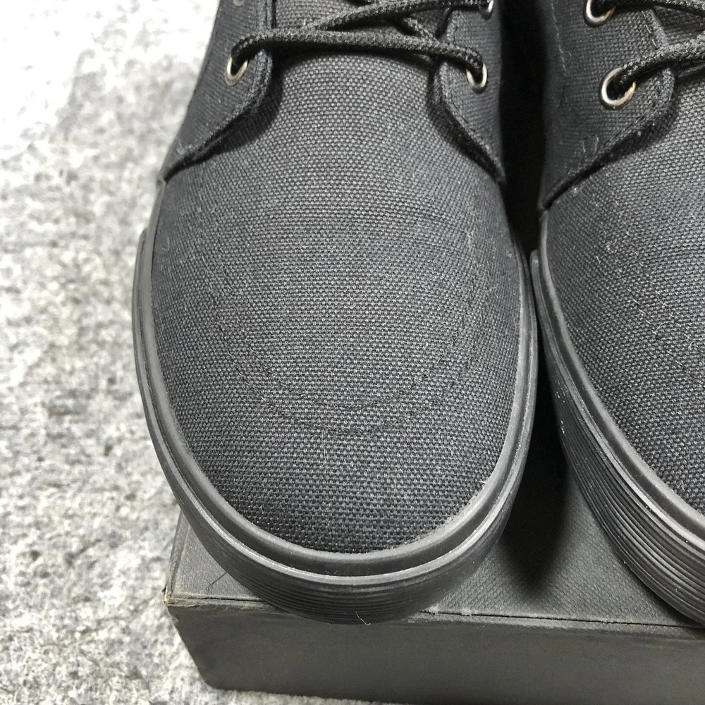 St. John's Bay Shoes Mens Size 8.5 Black Canvas Lace Up Casual SJB Bryce